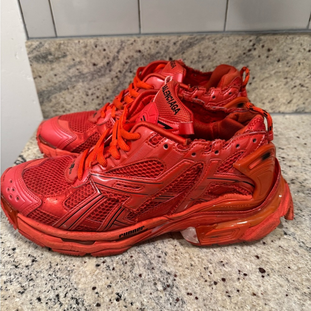 Balenciaga , Caged Mesh Runner Shoes in Red , BNWB 11 US - Picture 7 of 8